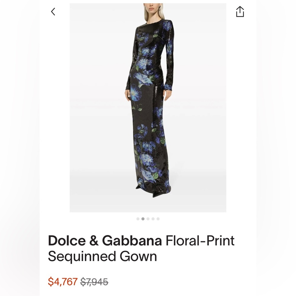 Dolce & Gabbana Black and Blue Sequined Dress